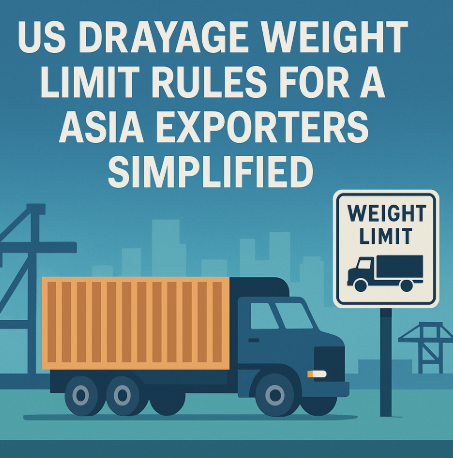 us drayage weight limit rules for asia exporters