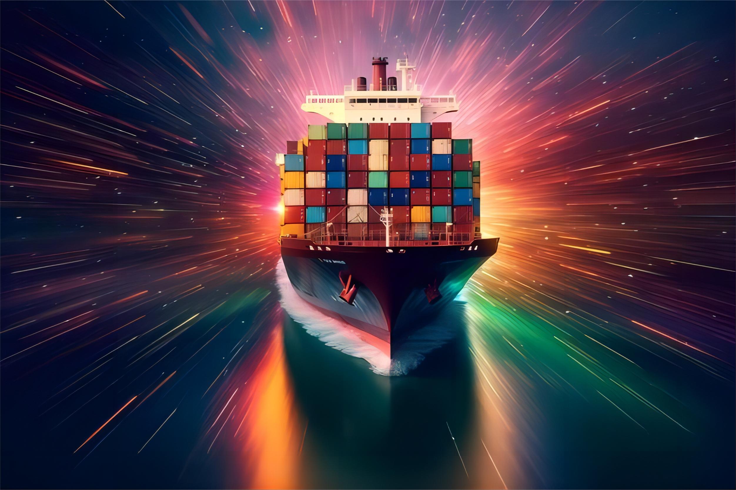 A diagram illustrating intermodal transport options for international cargo.