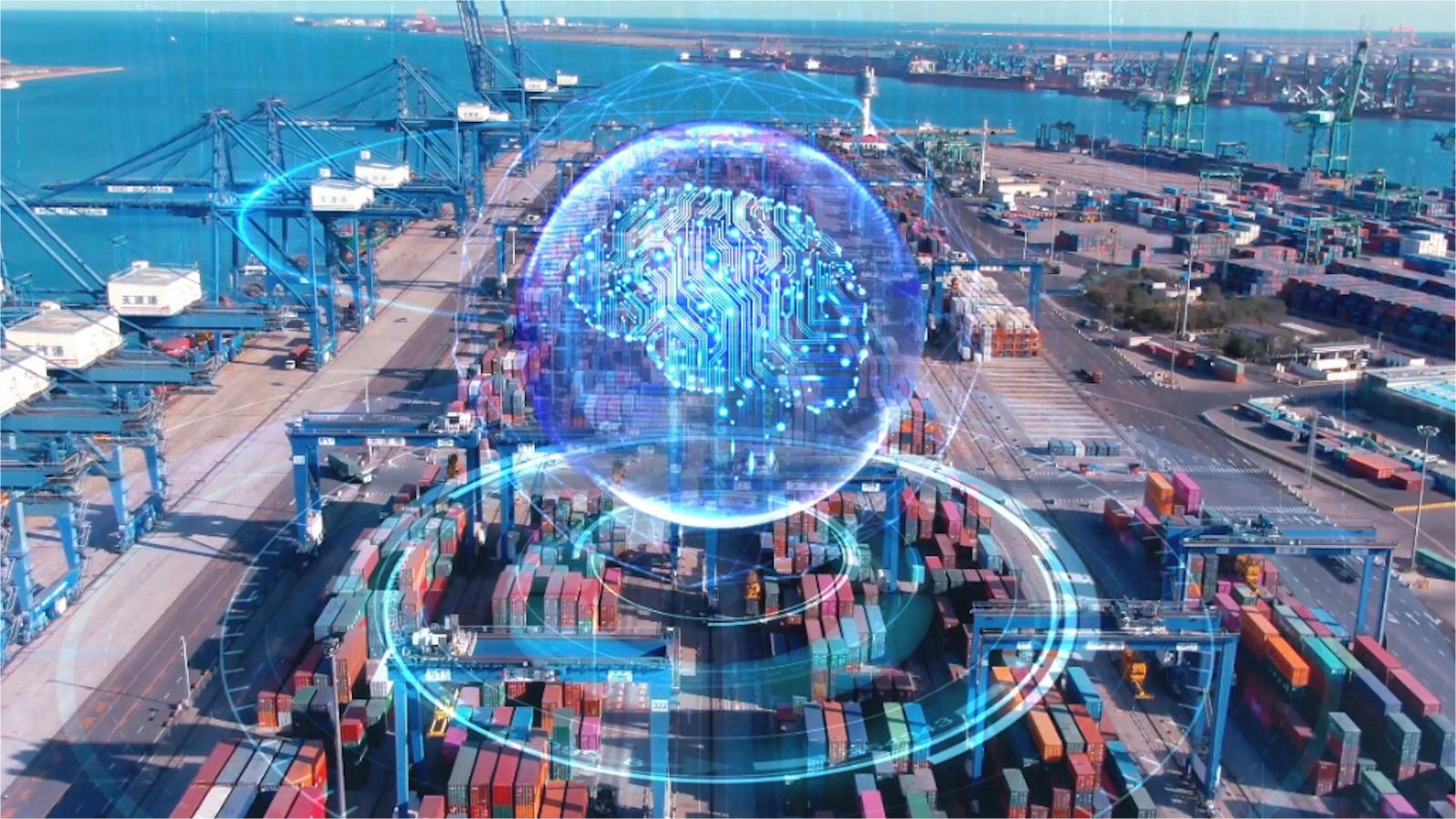 Shipping containers being loaded onto a cargo ship, symbolizing global trade