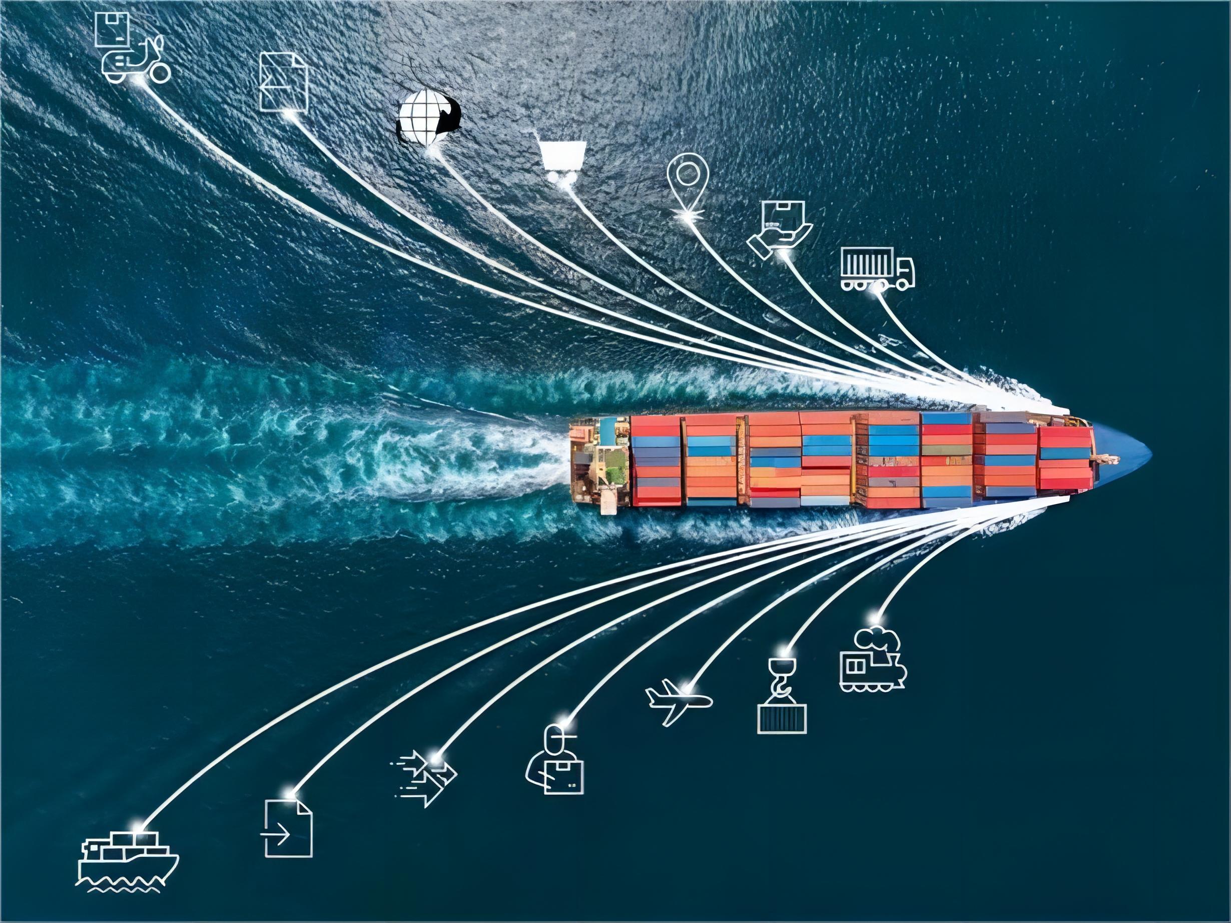 A chart illustrating the difference between air freight and sea freight transit times