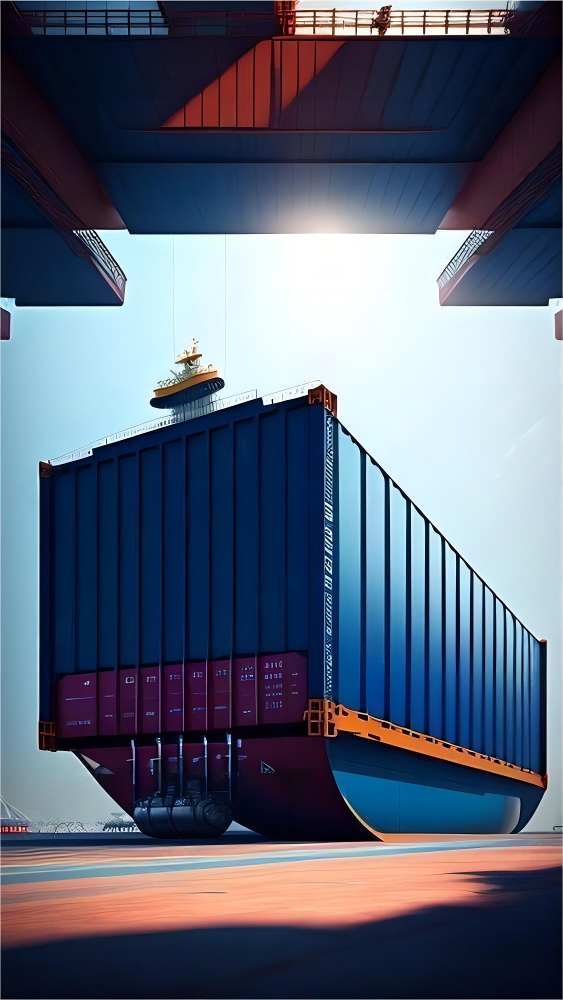 Shipping containers stacked at a port, ready for international export