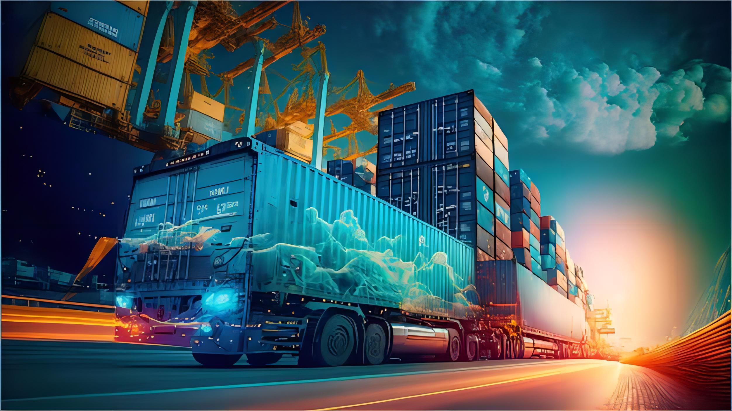 Cargo plane taking off, representing air freight