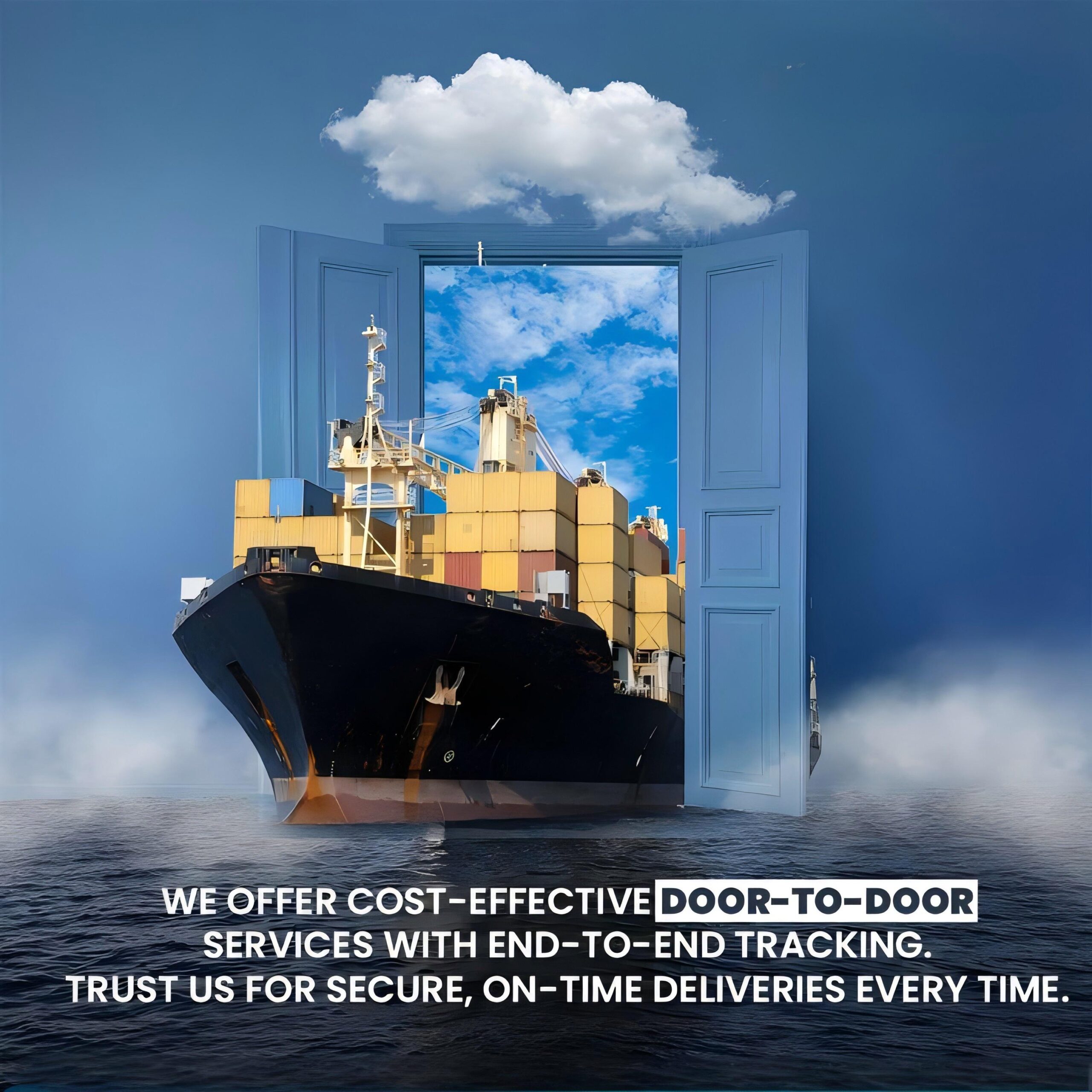 Shipping containers being loaded onto a large cargo vessel