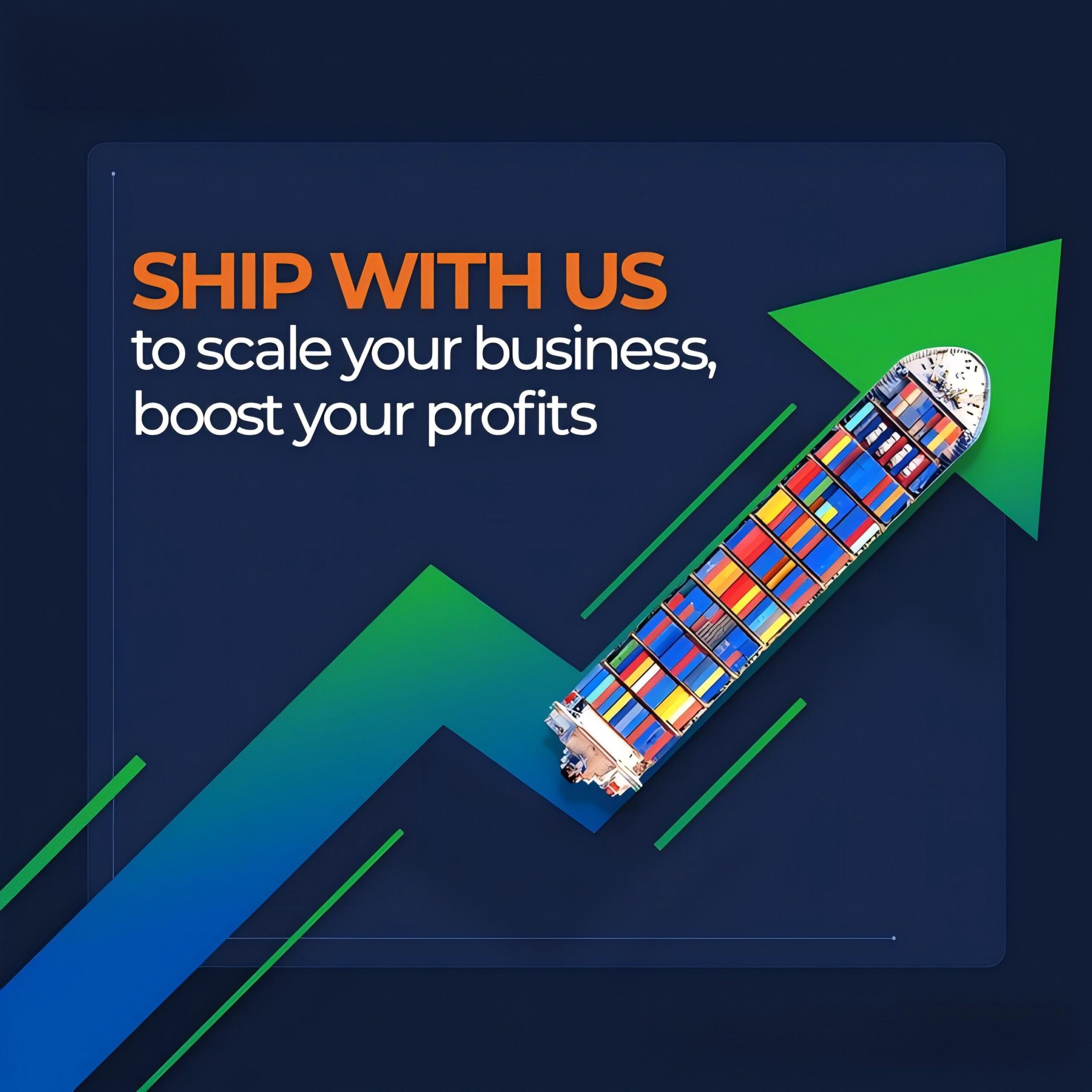 Comparison chart of different shipping methods: air, sea, express