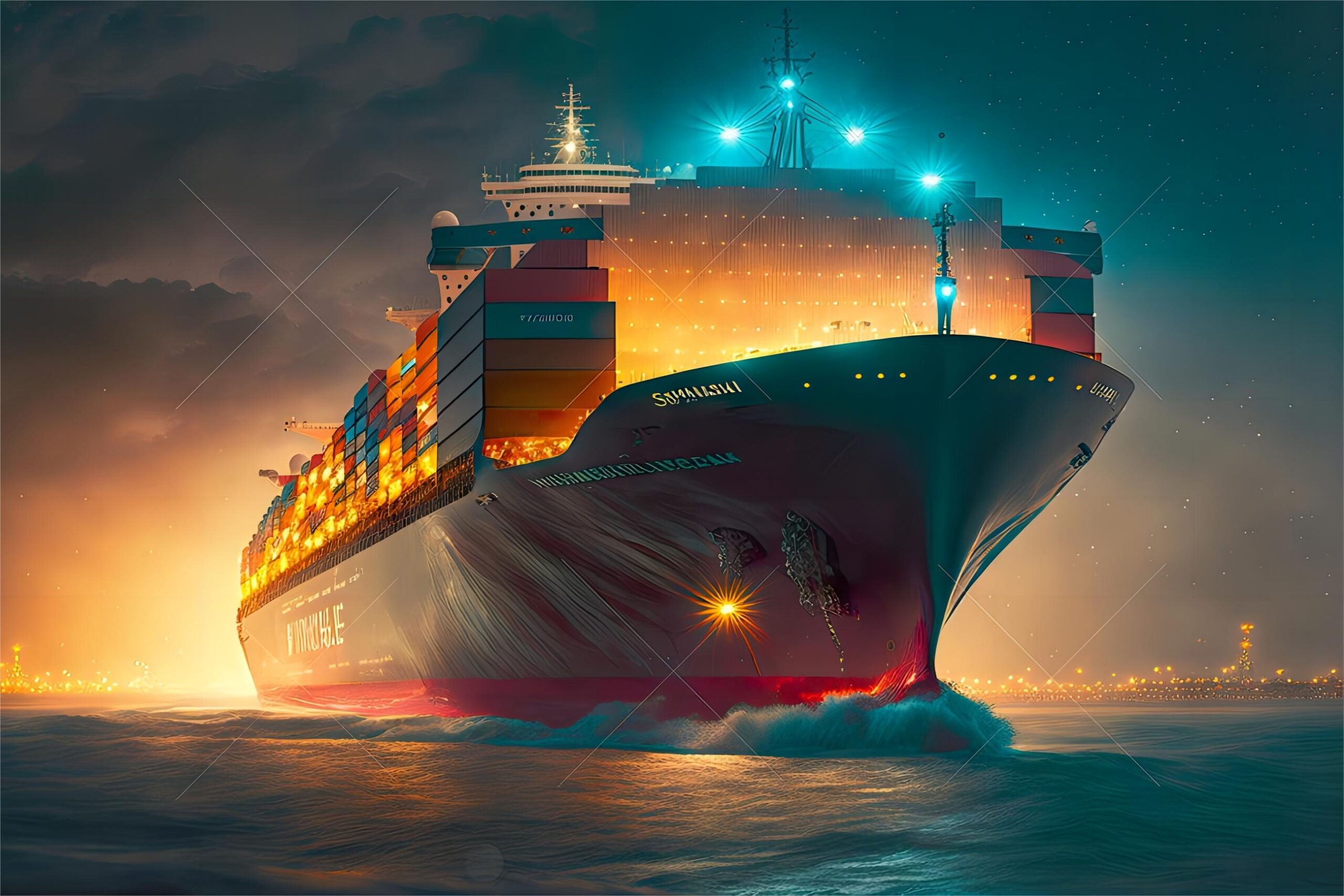 Cargo being loaded onto a truck at a warehouse dock