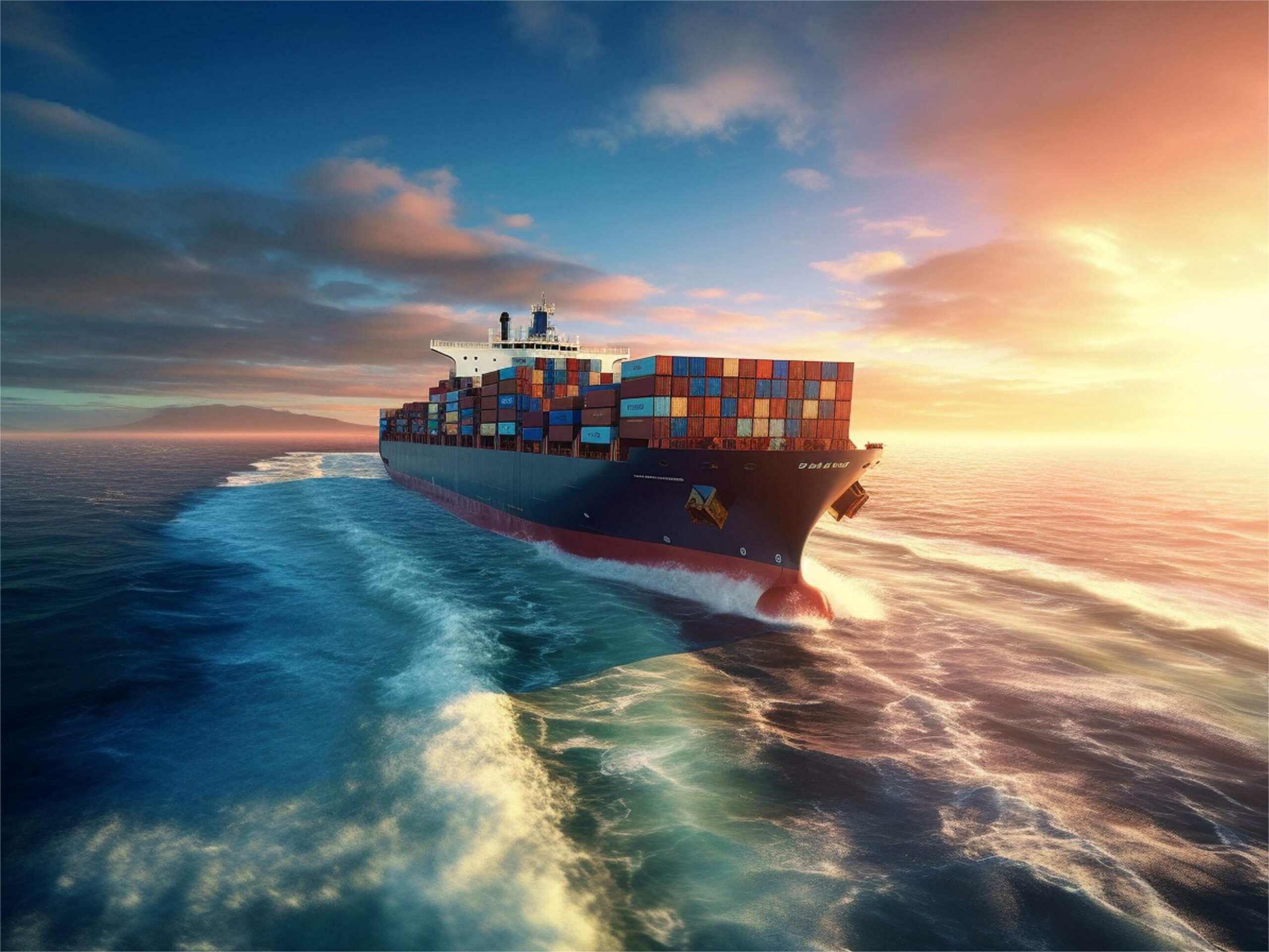 Map highlighting key shipping routes from the US to major Asian ports