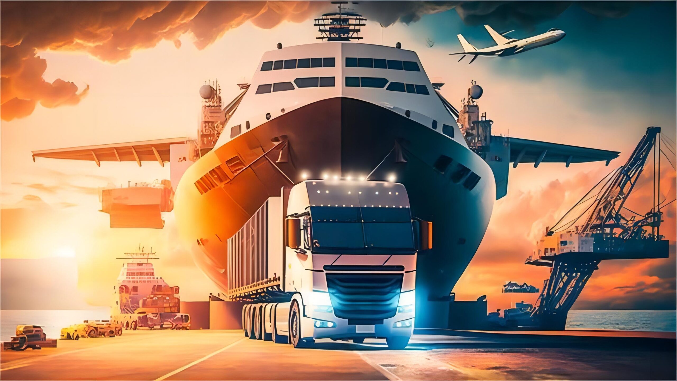 A map highlighting the shipping route from the United States to Singapore, emphasizing global logistics.