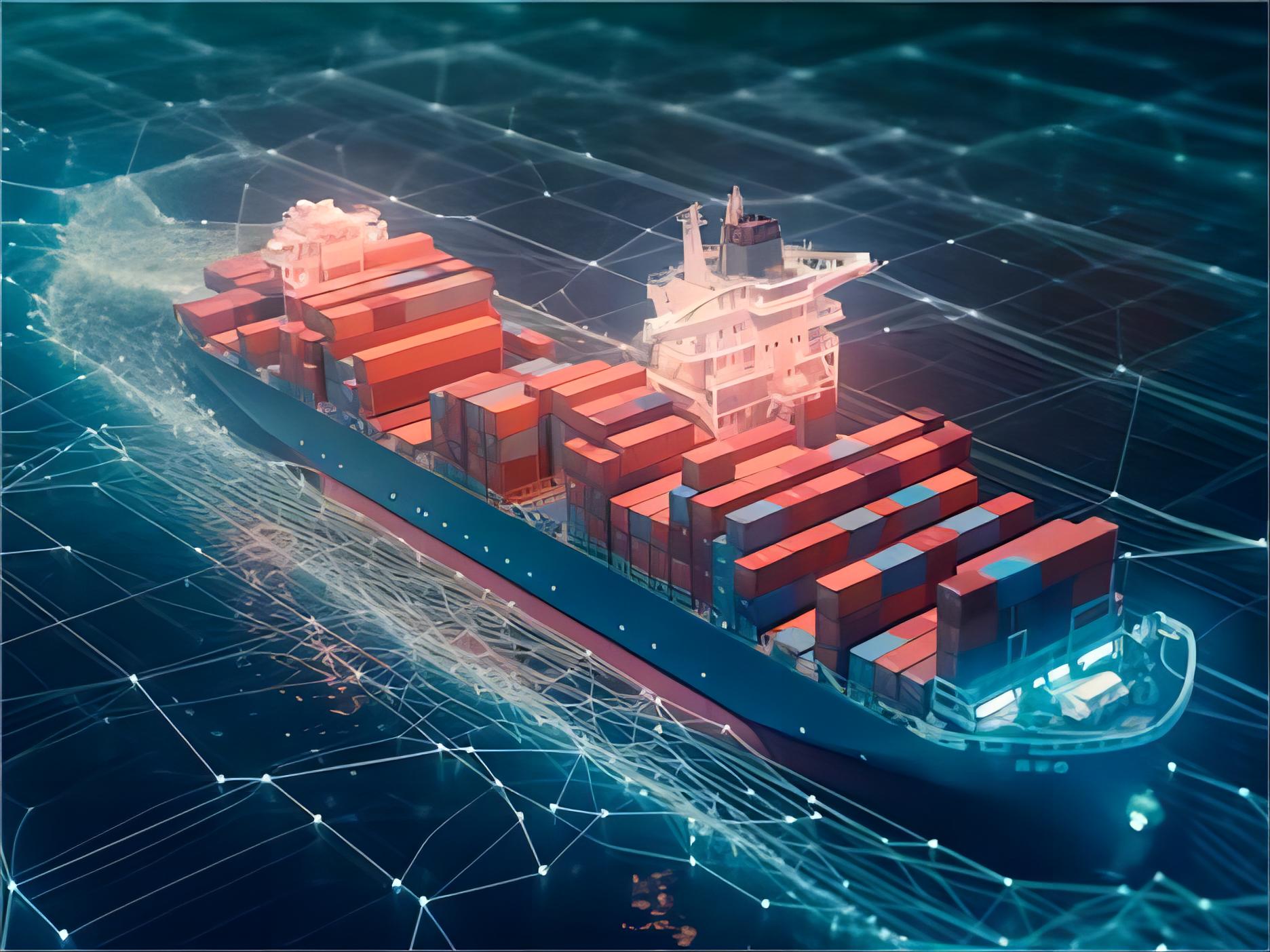 Container ship loaded with cargo destined for Malaysia