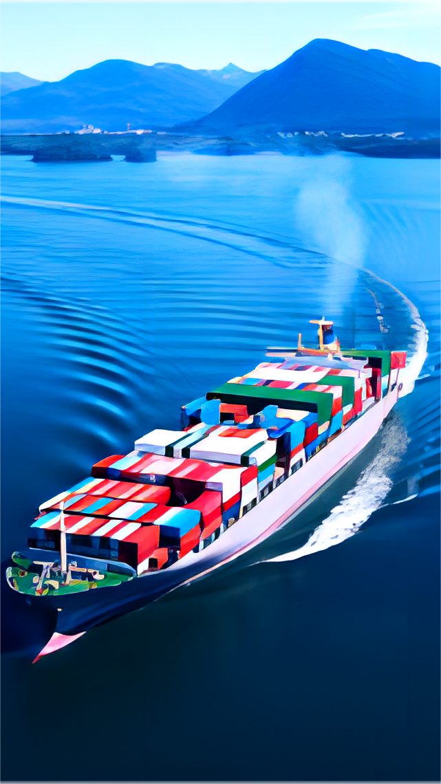 Cargo containers being loaded onto a ship at a port