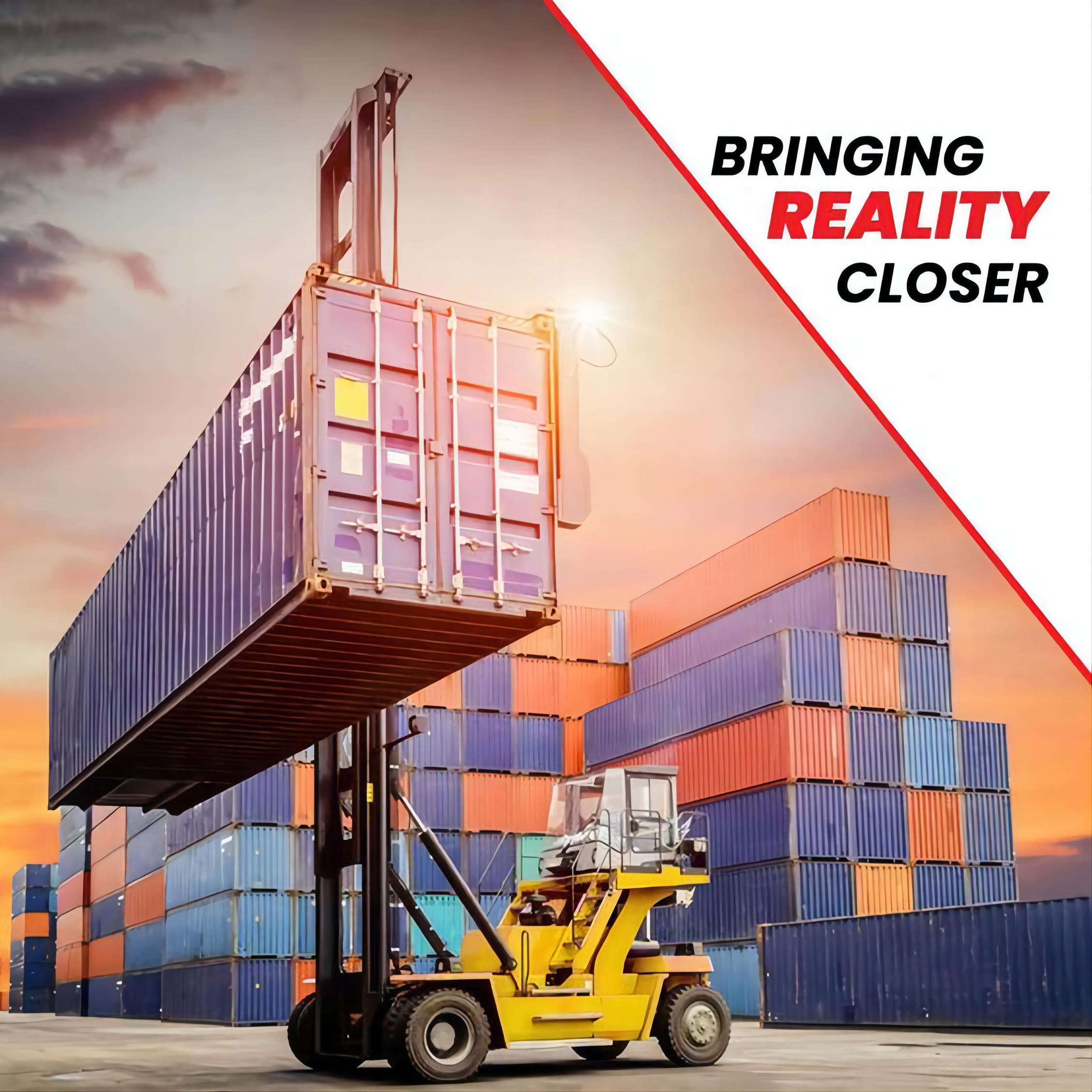 Global logistics network connecting different continents