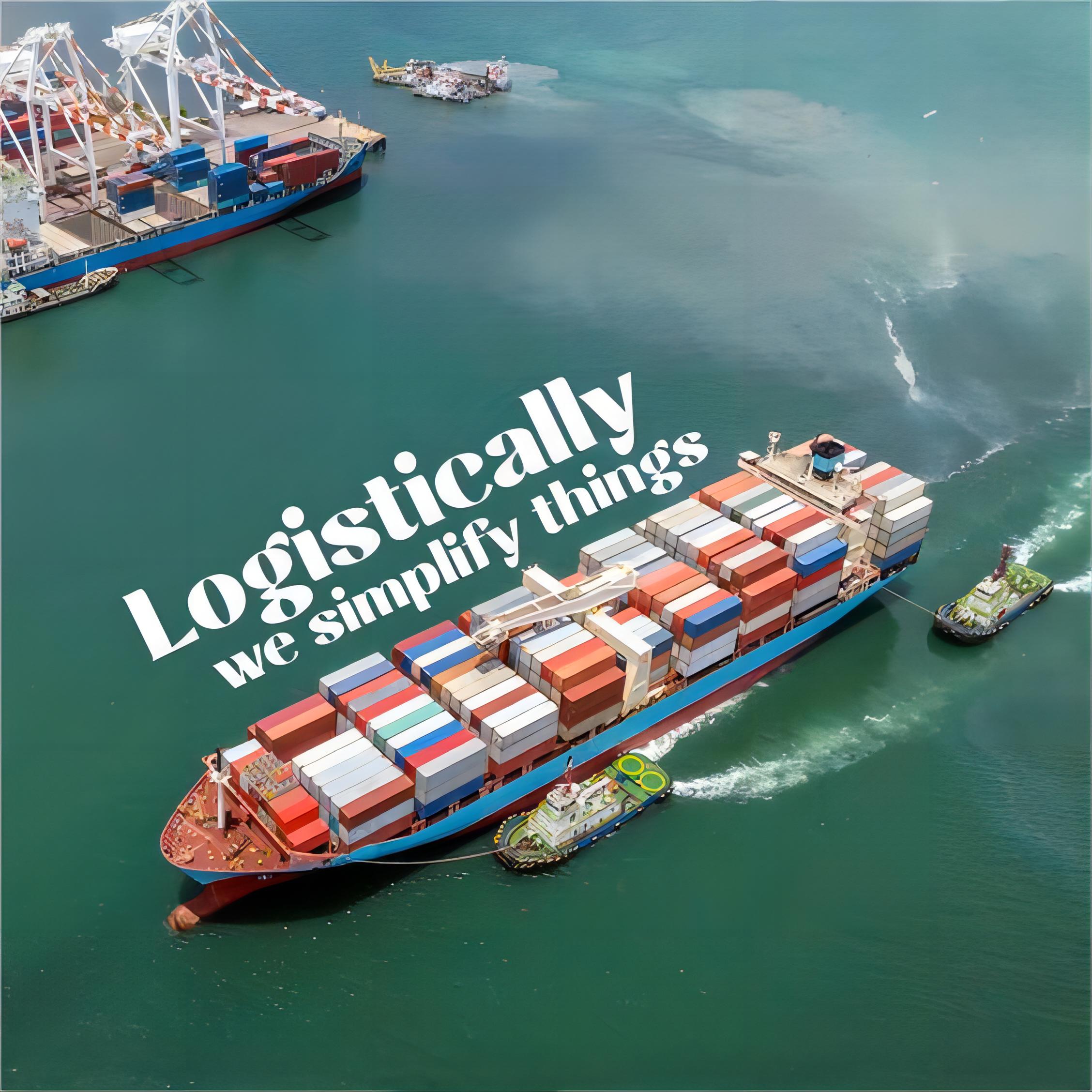 Drayage truck moving a container at a port terminal