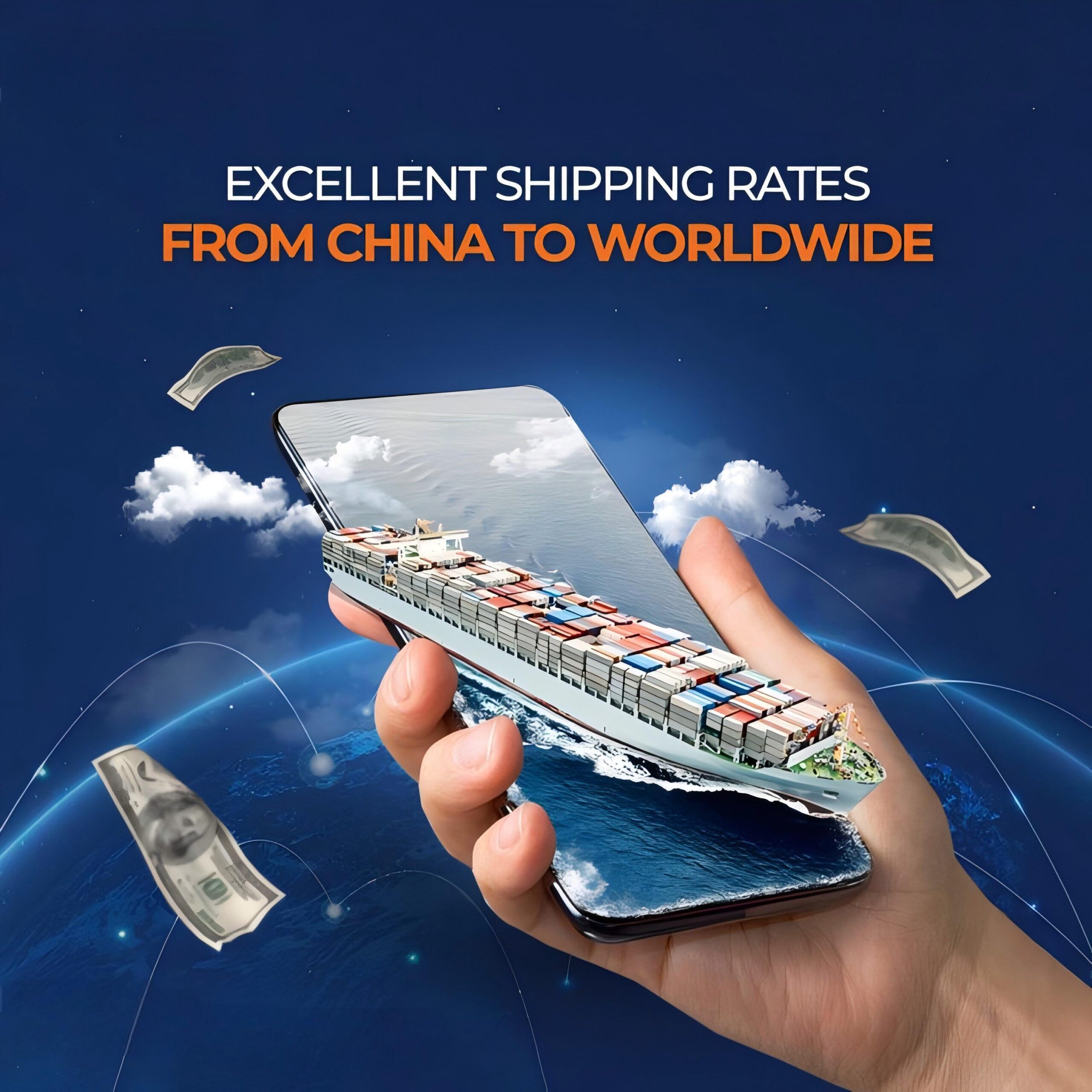 Logistics professional monitoring shipping data