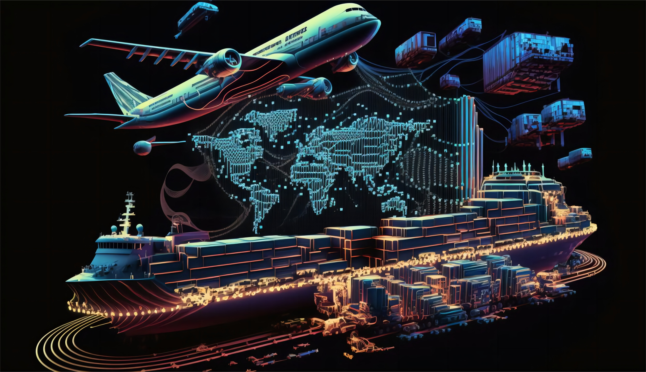 Map showing a typical shipping route from the Philippines to the US