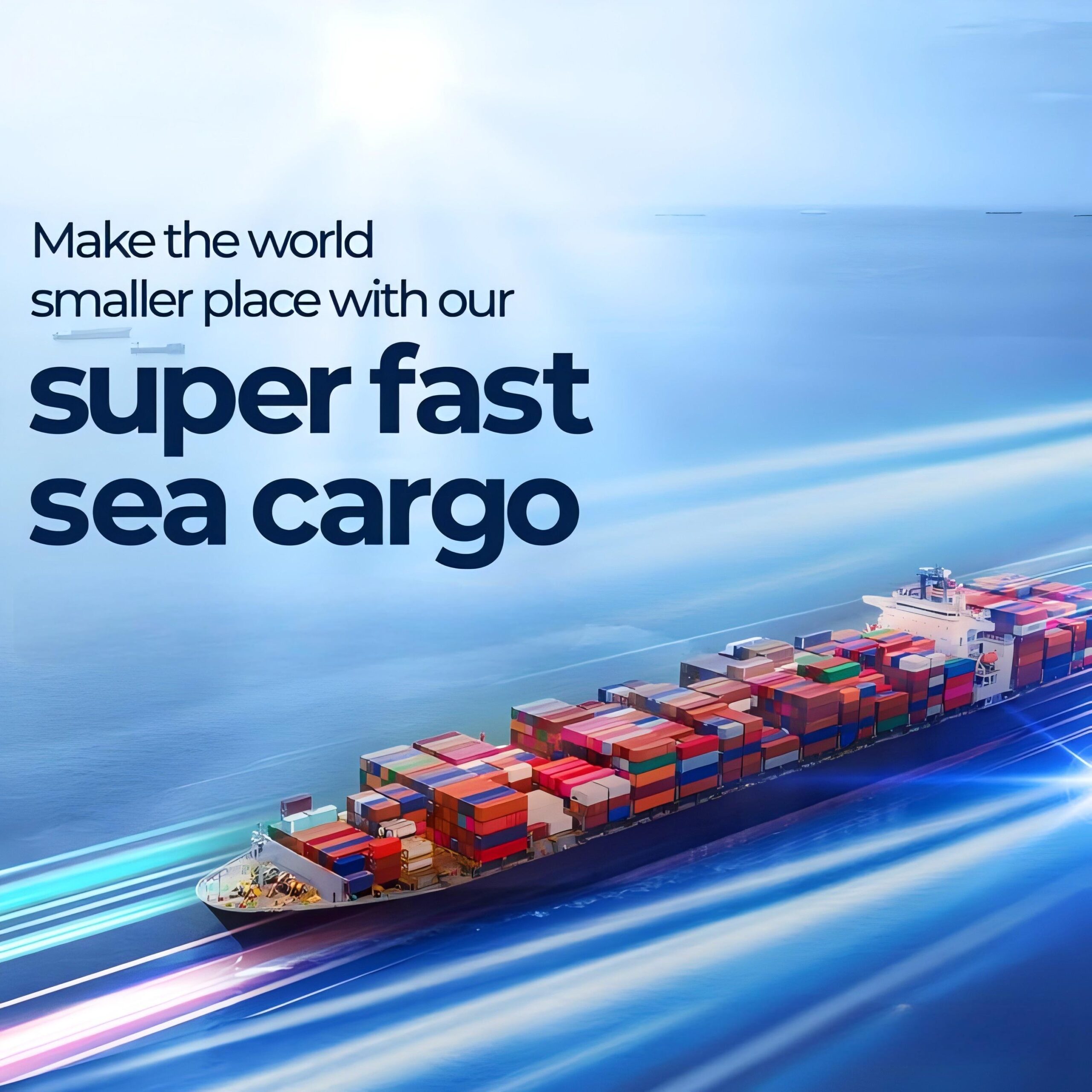 Cargo ship at port in Vietnam with US flags in background